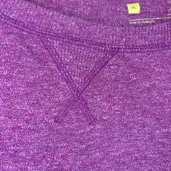 Xersion Womens Dark Pink Long Sleeve Tee Shirt Size XL - Picture 2 of 5